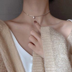 925 Sterling Silver Elegant LUCKY Beads Minimalist Necklaces